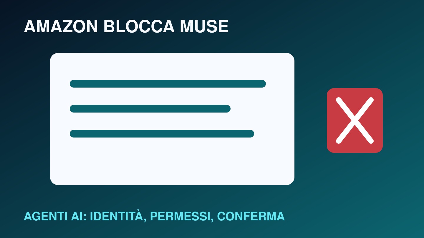Agente digitale davanti a un catalogo online con accesso sospeso